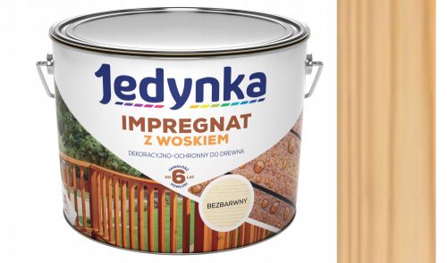 Jedynka WOOD IMPREGNATION с ВОСЪК декоративна и защитна импрегнация за открито, безцветен 10л