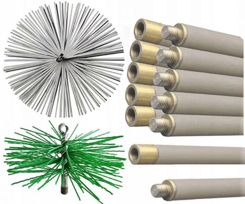 Комплект за почистване на комини ОТ ДЪНО 5,6м ЧЕТКИ