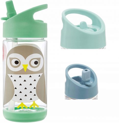  Бутилка 3 Sprouts Owl Mint 350 ml 17 x 6 cm зелена