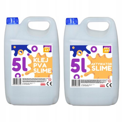  Комплект PVA ЛЕПИЛО за SLIME 5 ЛИТРА + АКТИВАТОР 5L