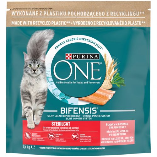  Purina ONE суха храна сьомга 1,5 кг