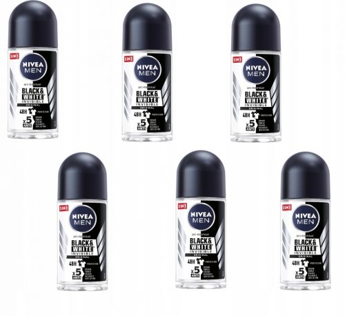  NIVEA MEN Black White мъжки антиперспирант 6 бр.