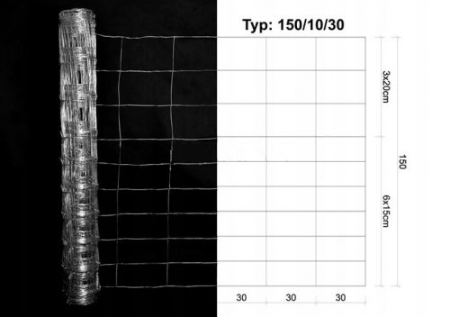 МРЕЖА ЗА ГОРСКА ОГРАДА 150/10/30 50м.