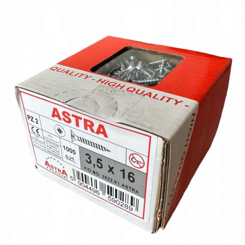 Винтове за дърво Astra 3,5 х 16 мм 1000 бр.