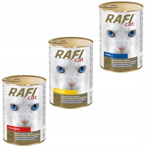  RAFI CAT ХРАНА ЗА КОТКИ МИКС ОТ ВКУСОТИ 24x415g DOLINA