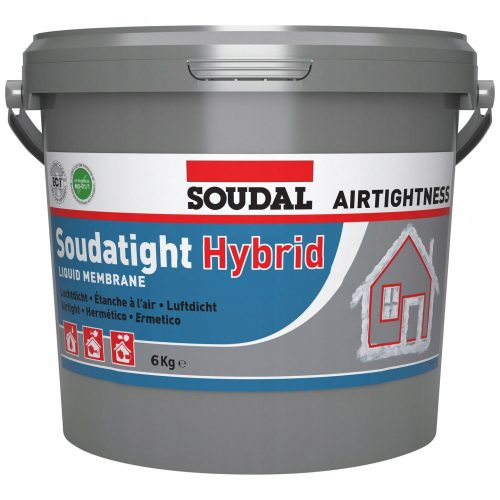 Течна мембрана Soudal Soudatight Hybrid, сива 6 кг