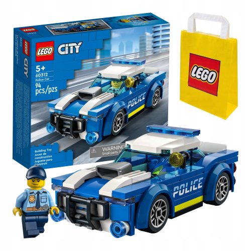  LEGO City 60312 Полицейска кола + Хартиена торба LEGO 6315786 жълто 24x8x18 cm