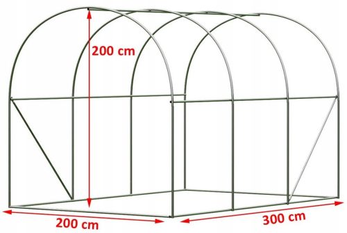 Фолиен тунел - Фолио тунел 6 м² 3 х 2 см зелено