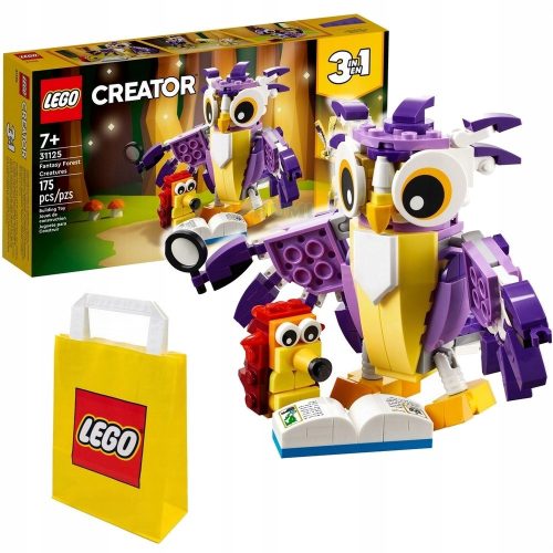  LEGO Creator 3 в 1 31125 Fantastic Forest Creatures + LEGO Paper Bag 6315786 Yellow 24x8x18 cm