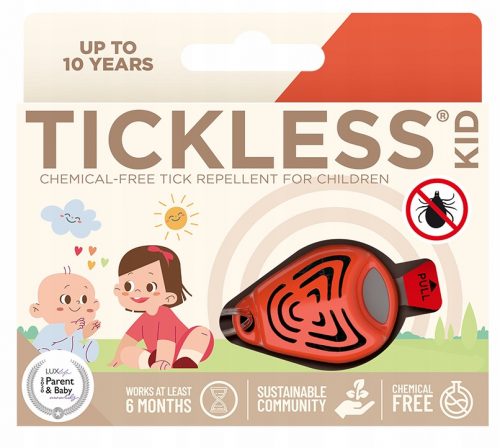  Ултразвукова защита от кърлежи Tickless Kid оранжева