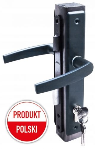 Брава за порти и врати - Дръжка Lock Gate Insert ГРАФИТ КОМПЛЕКТ 40x40