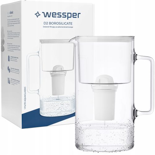  Wessper D2 Borosilicate Aquaclassic филтърна кана 3,3 л бяла