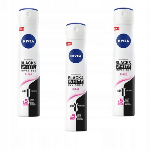  Nivea Black & White 3 x 200 ml антиперспиранти