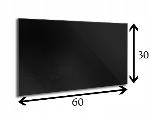 Стъклен панел 60 х 30 х 4 мм, закалено стъкло, полирано черно