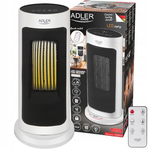 Керамичен електрически нагревател Adler AD 7738 2000 W