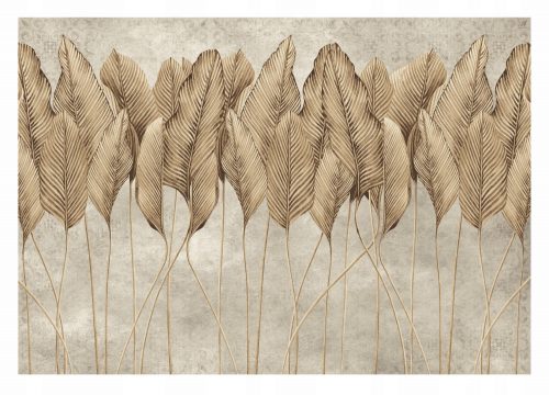 Фототапет FEATHER LEAVES 3D имитация на бетон 312x219