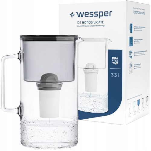  Wessper AquaClassic Crystalline филтърна кана 2,5 л, черна