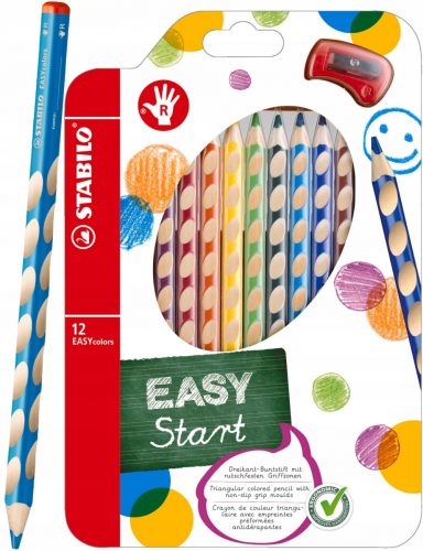  Моливи Stabilo Easy Coloros 12 цвята + острилка