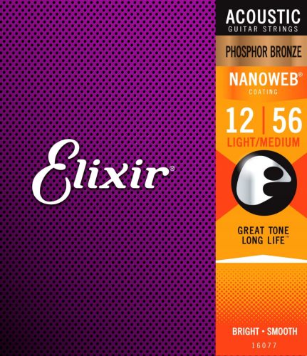 Струни Elixir NanoWeb Phosphor Bronze (12-56)