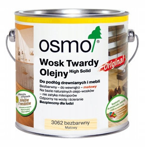 Маслена твърда вакса Osmo 3062 0.75 л, безцветен мат