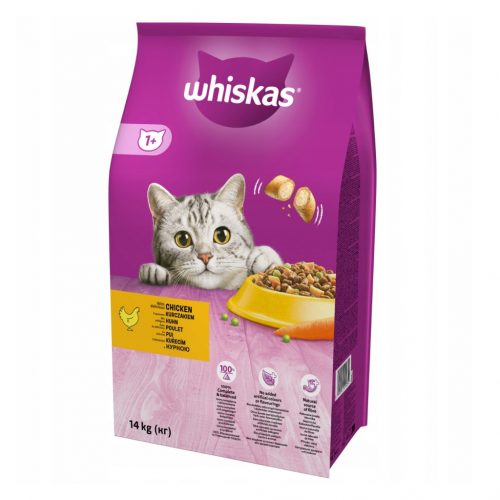  Whiskas суха храна пиле 14 кг