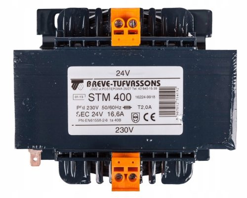 ТРАНСФОРМАТОР 1-ФАЗЕН STM 400VA 230/24V