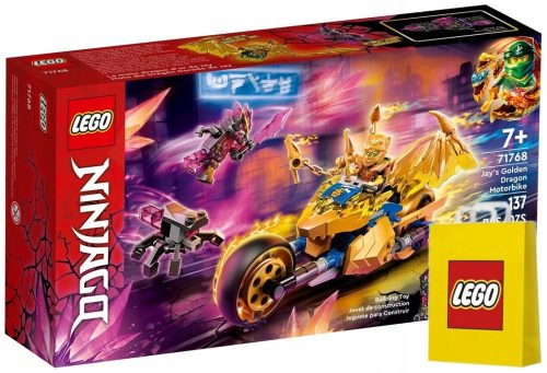  LEGO Ninjago Мотоциклетът Golden Dragon на Jay 71768 + LEGO хартиена торба