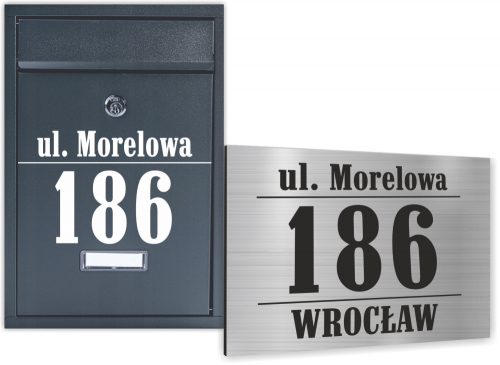 Пощенска кутия VERDA Drop box нюанси на сивото + House numberdruktur_com 30 x 20 cm