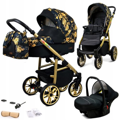  Детска количка 3в1 BabyLux Colour Lux Gold Jungle