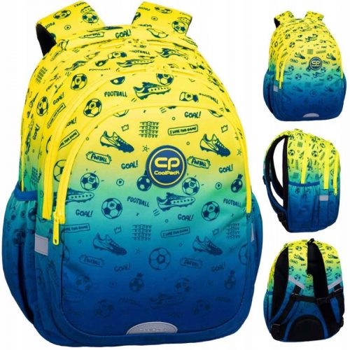  Ученическа раница с много отделения CoolPack Shades of blue, Shades of yellow и gold 21л