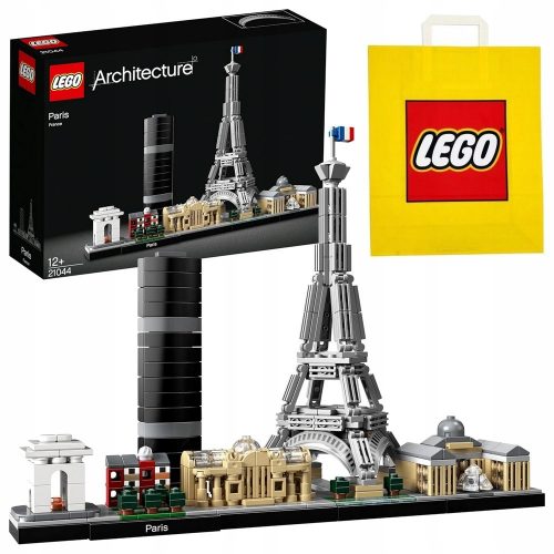  LEGO Architecture 21044 Париж + LEGO 6315792 VP Средна хартиена торба