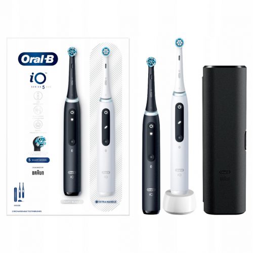  Черни и бели електрически четки за зъби Oral-B iO Series 5 Duo