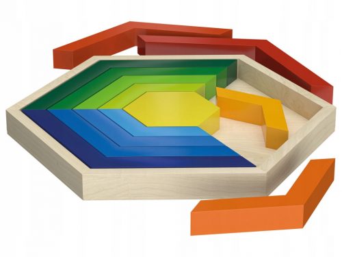  Дървена играчка Montessori Stacking Blocks