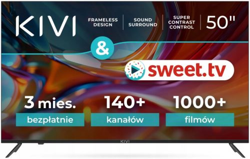  LED телевизор KIVI 50U740NB 50'' 4K UHD HDR Android TV HDMI 2.1