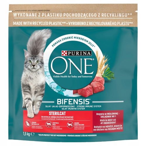  Purina ONE суха телешка храна 1,5 кг