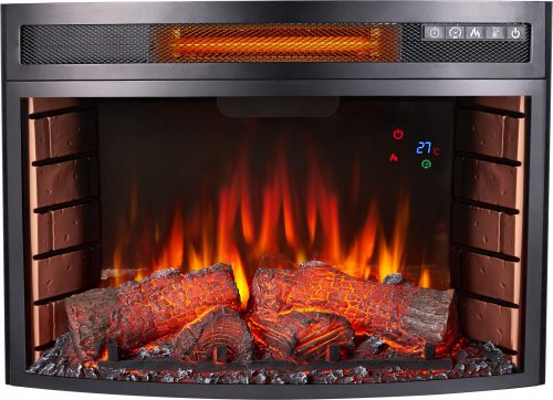 Камина за вграждане с функция за отопление, електрическа ArtiFlame черна 1600 W 66 x 47 x 28,7 cm