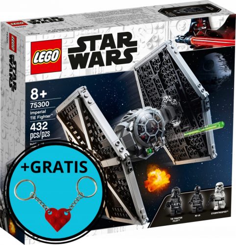  LEGO Star Wars 75300 Imperial TIE Fighter + Лего сърце ключодържател