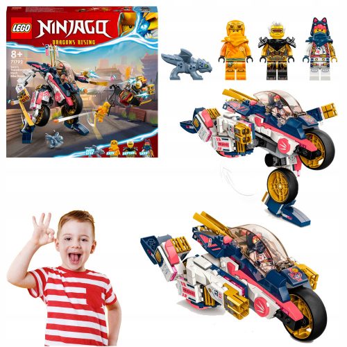  LEGO Duplo 1717923 Lego Ninjagos MECH СЕ ПРЕВРЪЩА В МОТОЦИКЛЕТ мотоциклет скоростен робот трансфо