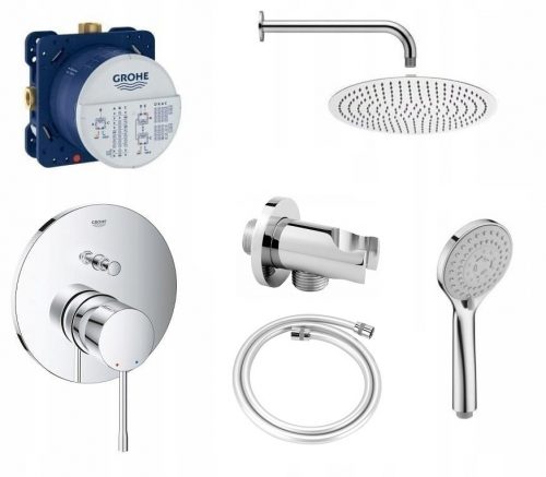 Смесител за вградена вана и душ Grohe Essence, хром + 6 други продукта