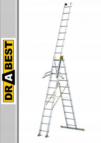 Стълба Drabest 8,34 м алуминий 3 х 33 до 150 кг