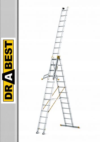 Стълба Drabest 10,07 м алуминий 3 х 39 до 150 кг