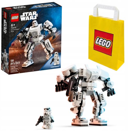  LEGO Star Wars 75370 Stormtrooper Mech + LEGO Paper Bag 6315786 жълто 24x8x18 cm