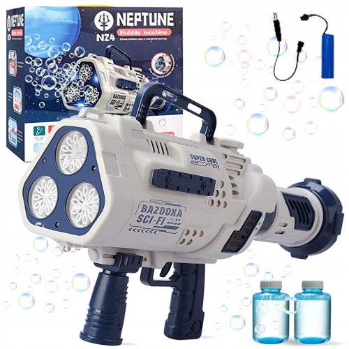 BAZOOKA GUN BUBBLE MACHINE 30 ДУПКИ + 2x ТЕЧНОСТ