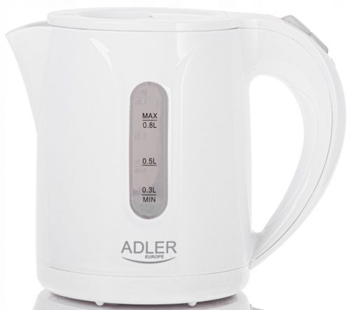  Adler AD1371W 850 W електрическа кана, бяла