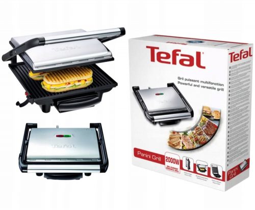 Електрическа скара - Tefal GC712D12 сгъваема електрическа скара сребристо/сива 2000 W