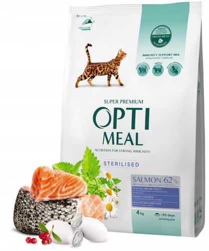  Optitimeal суха храна сьомга 4 кг