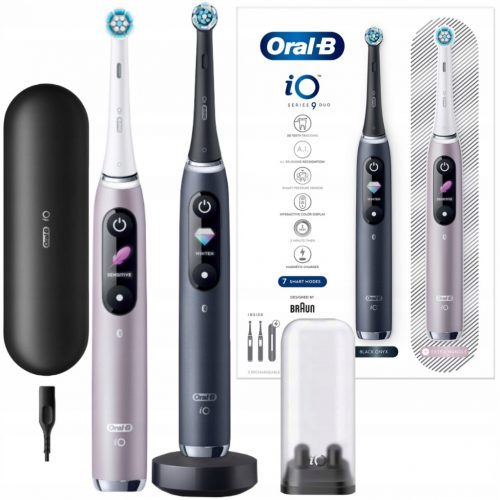  Електрически четки за зъби Oral-B iO Series 9 Duo Black Onyx Rose Quartz