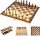  ДЪРВЕН ШАХ ТАБЛА ДАМА 3В1 КОМПЛЕКТ Woody Chess Set