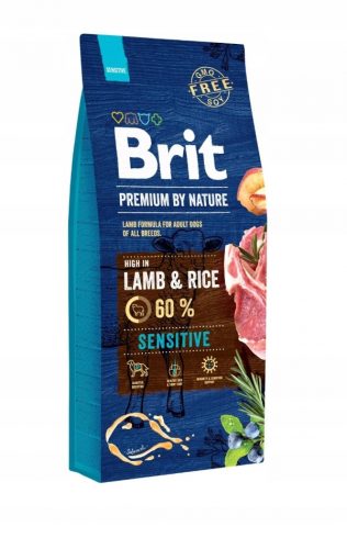  BRIT BY NATURE PREMIUM суха храна за кучета Sensitive lamb 15кг