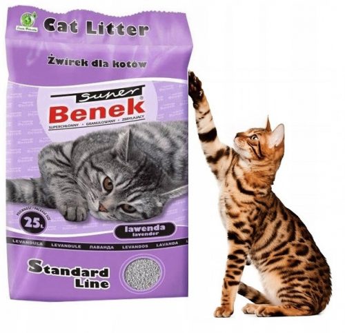  Котешка тоалетна Super Benek Lawenda 25L Purple